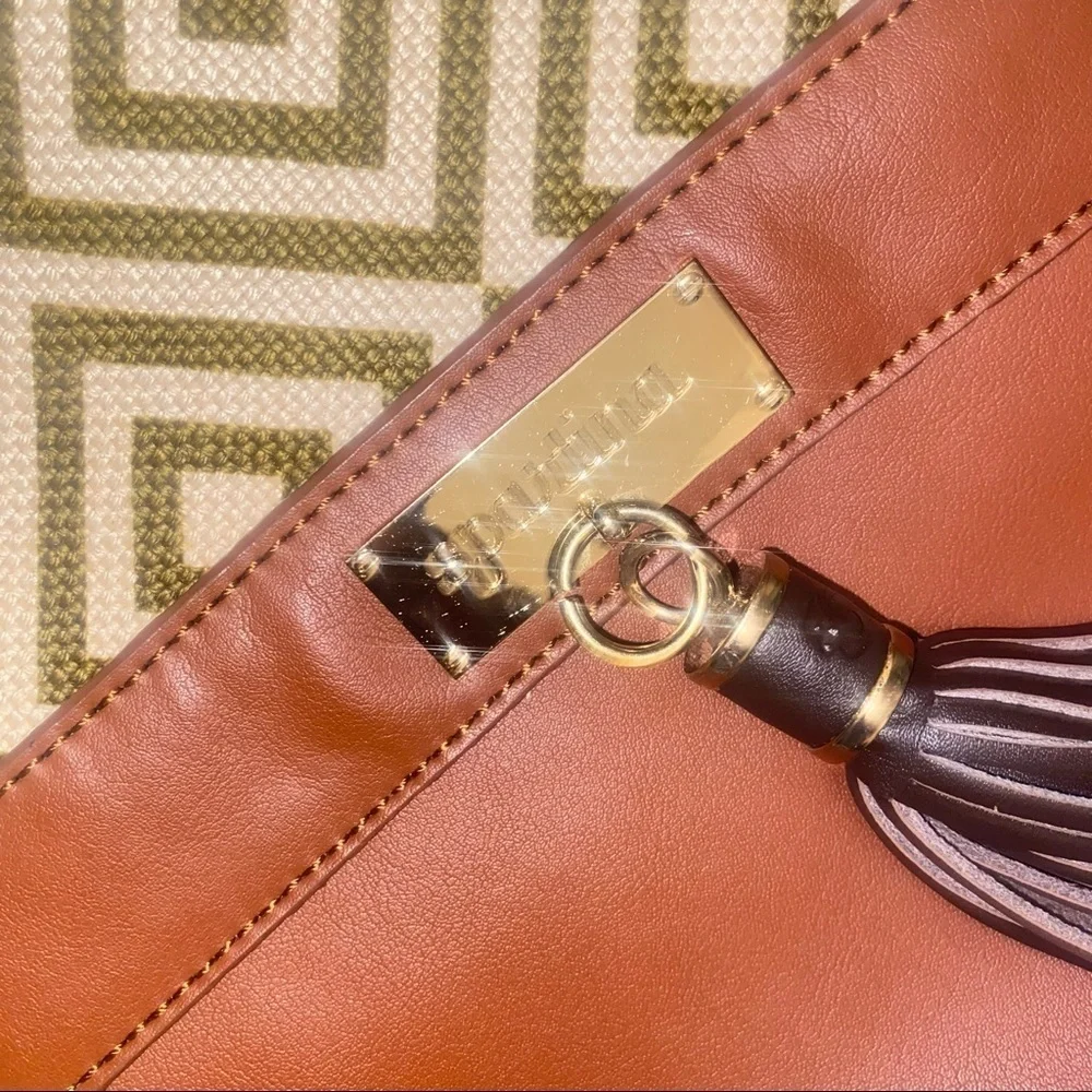 Spartina 449 Yemassee Trail Pocket Hobo natural linen & genuine leather Bag - Picture 4 of 16